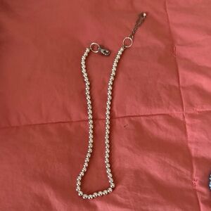 Elegant Silver Beaded Necklace. Does not tarnish.